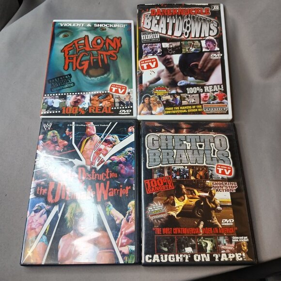 WWE Fighting DVDS As Seen On TV Violent Backyard Fighting Mixed Lot of 4 - Picture 2 of 15